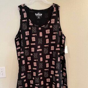 New Sunshine Raised Women’s L XL Beach Swim Suit Coverup Dress Black Pink
